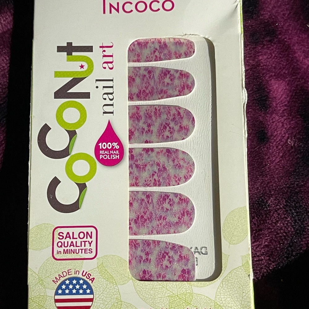 New in Box COCONUT by INCOCO NAIL ART/ NAIL APPLIQUÉ  “DAYDREAM” 12 Strips